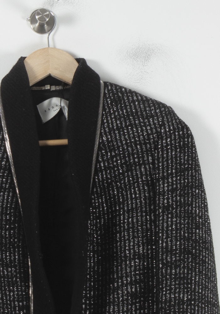 Veste Noire et Blanche - Taille M/38 de la marque Sandro | PARAD62135 - Vendu par Paradigme - Image 3