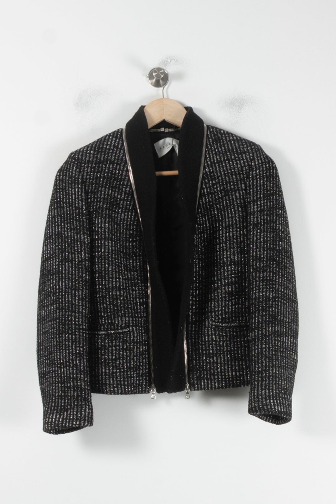 Veste Noire et Blanche - Taille M/38 de la marque Sandro | PARAD62135 - Vendu par Paradigme - Image 2