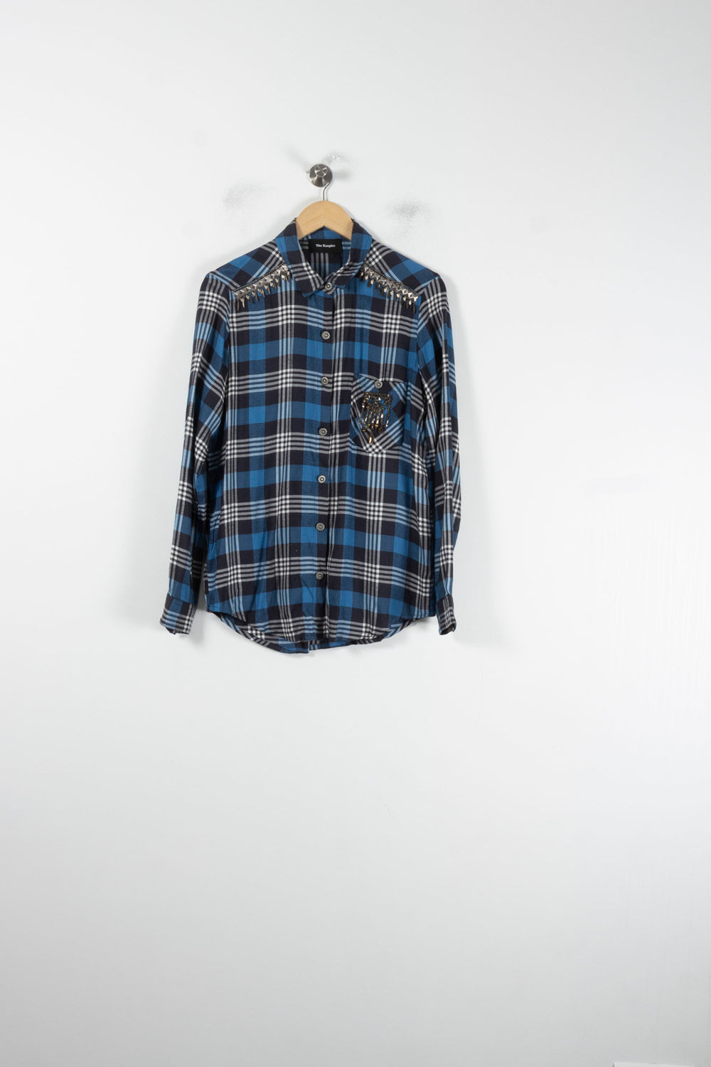 Chemise à Carreaux Bleue et Noire - Taille XS/34 de la marque The Kooples | PARAD62138 - Vendu par Paradigme - Image 2