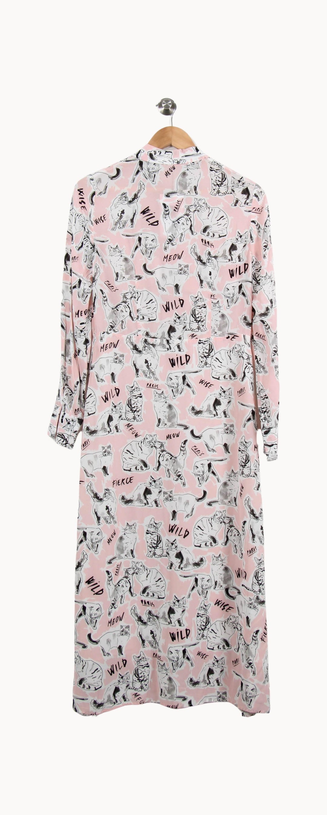 Robe Chemise Rose et Gris - Taille S/36 de la marque Claudie Pierlot | PARAD62157 - Vendu par Paradigme - Image 4
