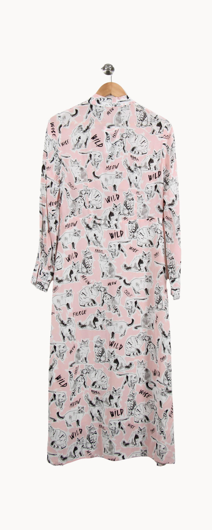 Robe Chemise Rose et Gris - Taille S/36 de la marque Claudie Pierlot | PARAD62157 - Vendu par Paradigme - Image 4