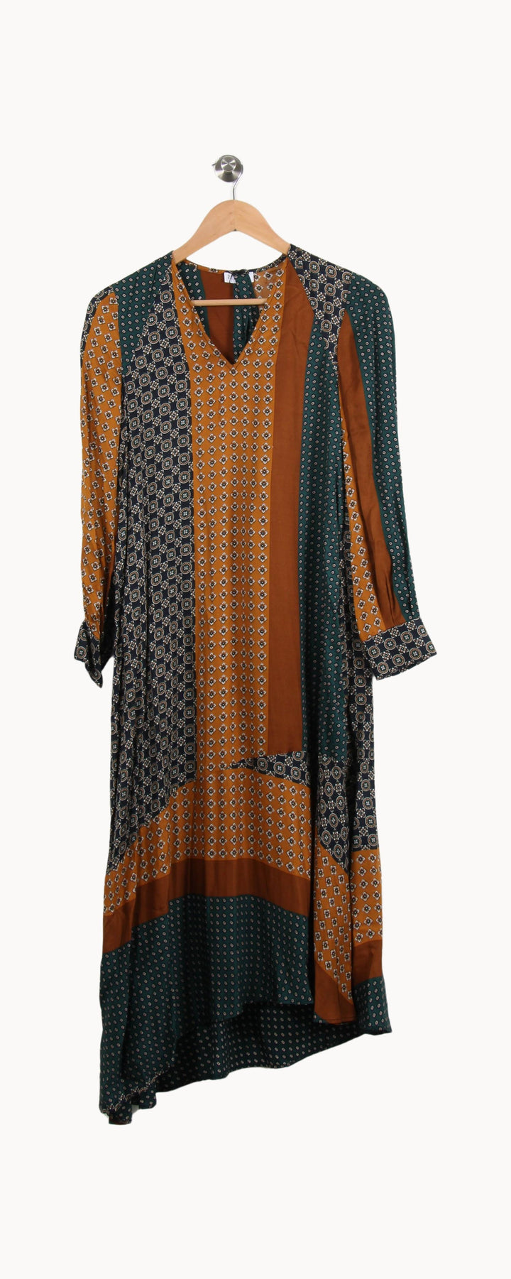 Robe Longue Verte et Marron - Taille S/36 de la marque Claudie Pierlot | PARAD62159 - Vendu par Paradigme - Image 2