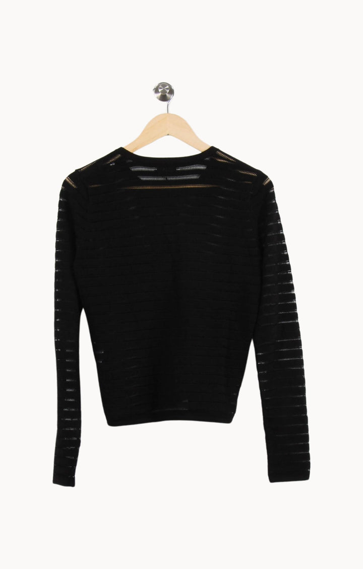 Cardigan Noir - Taille M/38 de la marque Sandro | PARAD62161 - Vendu par Paradigme - Image 4