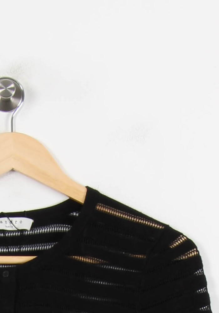 Cardigan Noir - Taille M/38 de la marque Sandro | PARAD62161 - Vendu par Paradigme - Image 3