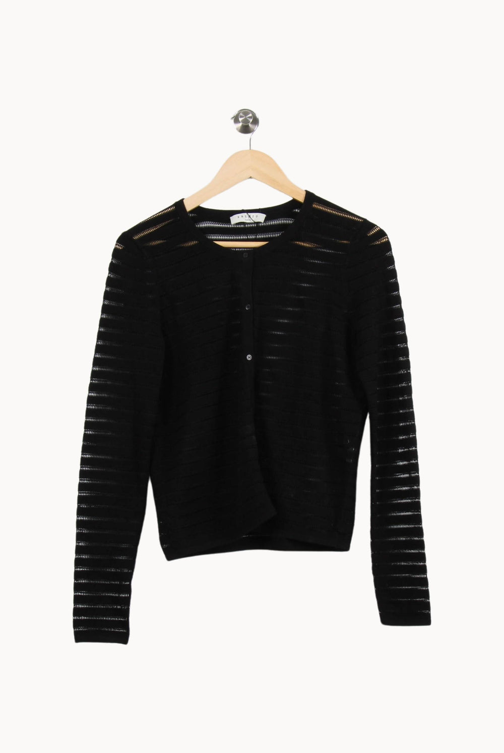 Cardigan Noir - Taille M/38 de la marque Sandro | PARAD62161 - Vendu par Paradigme - Image 2