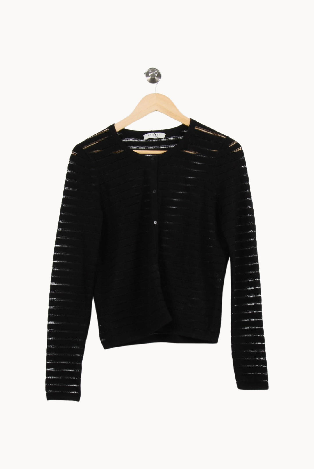 Cardigan Noir - Taille M/38 de la marque Sandro | PARAD62161 - Vendu par Paradigme - Image 2