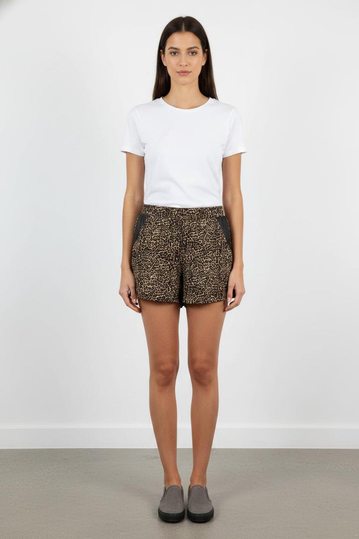 Short Léopard Marron et Noir - Taille S/36