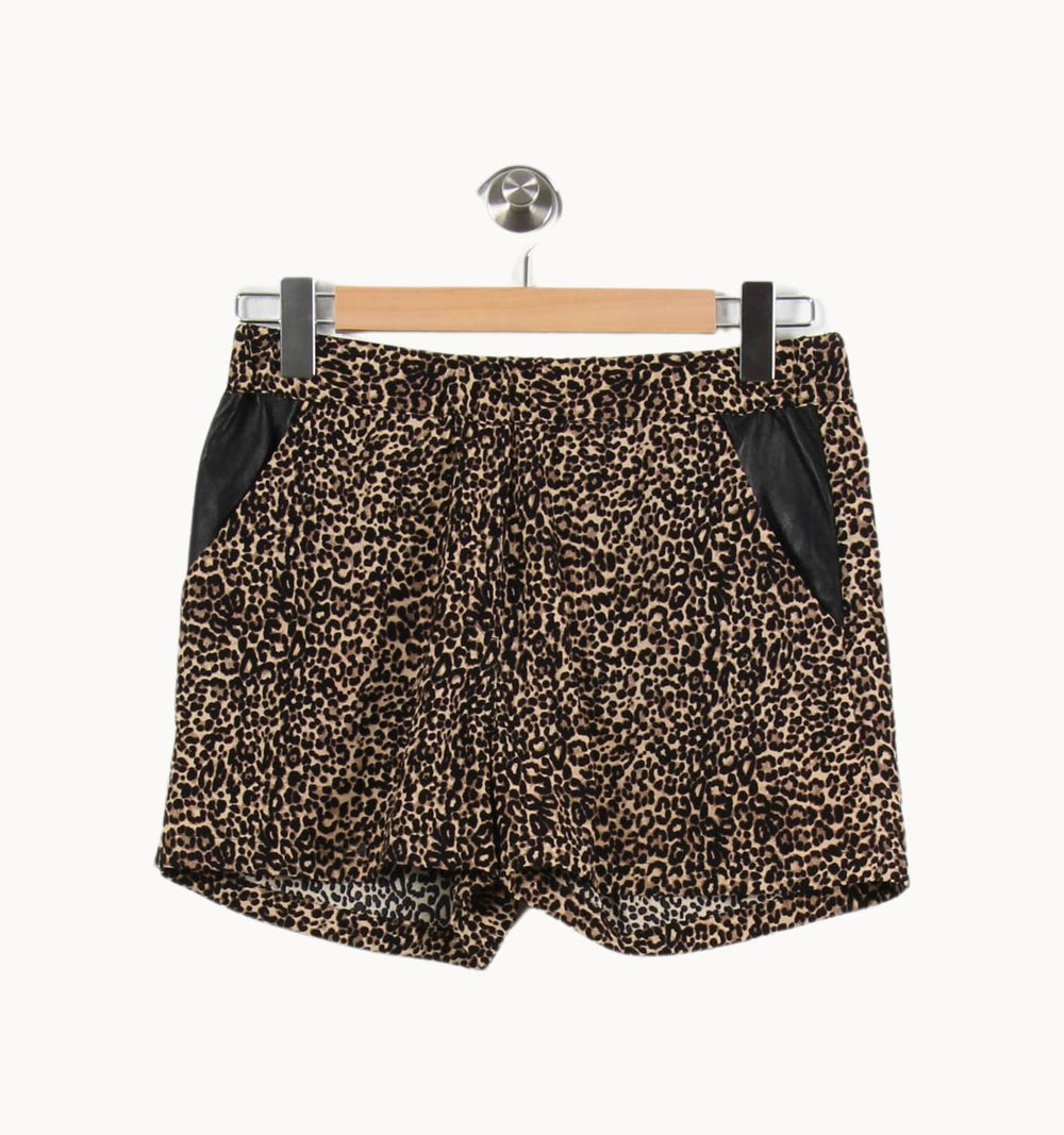 Short Léopard Marron et Noir - Taille S/36 de la marque The Kooples | PARAD62168 - Vendu par Paradigme - Image 2