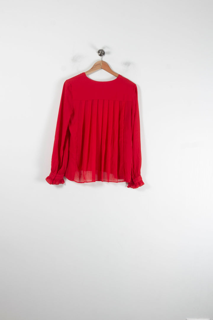 Blouse Rouge - Taille M/38 de la marque Claudie Pierlot | PARAD62169 - Vendu par Paradigme - Image 4