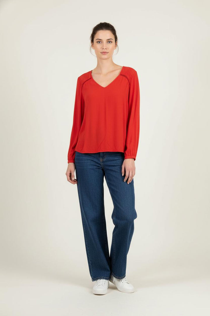 Blouse Rouge - Taille S/36 de la marque IKKS | PARAD62170 - Vendu par Paradigme - Image 1