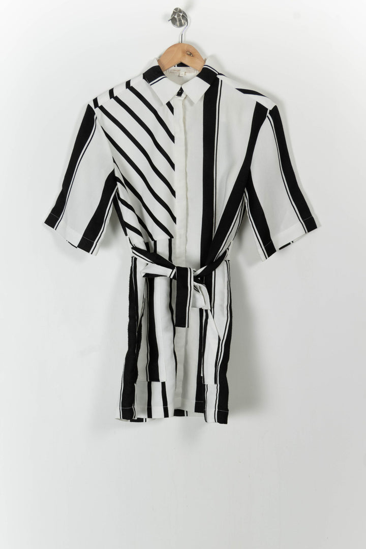 Robe Chemise Blanche et Noire - Taille S/36 de la marque Maje | PARAD62206 - Vendu par Paradigme - Image 2