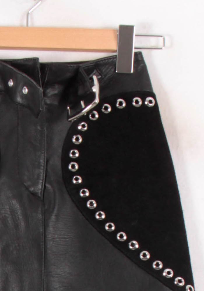 Jupe Cuir Noire - Taille XS/34 de la marque Maje | PARAD62207 - Vendu par Paradigme - Image 3
