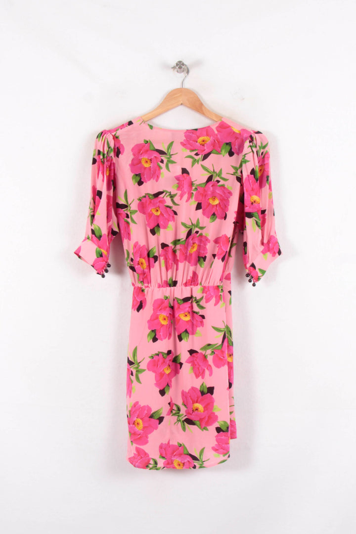 Robe Portefeuille Rose et Verte - Taille S/36 de la marque The Kooples | PARAD62209 - Vendu par Paradigme - Image 4