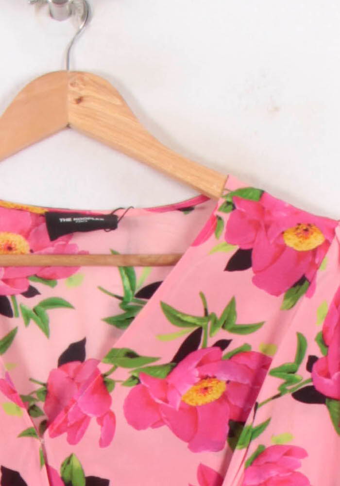 Robe Portefeuille Rose et Verte - Taille S/36 de la marque The Kooples | PARAD62209 - Vendu par Paradigme - Image 3