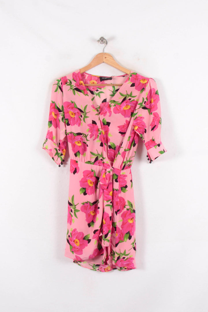 Robe Portefeuille Rose et Verte - Taille S/36 de la marque The Kooples | PARAD62209 - Vendu par Paradigme - Image 2