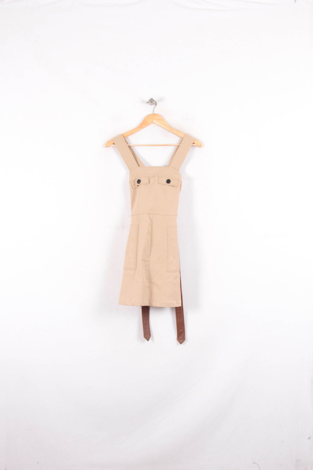Robe Chasuble Beige et Marron - Taille S/36 de la marque Claudie Pierlot | PARAD62211 - Vendu par Paradigme - Image 2