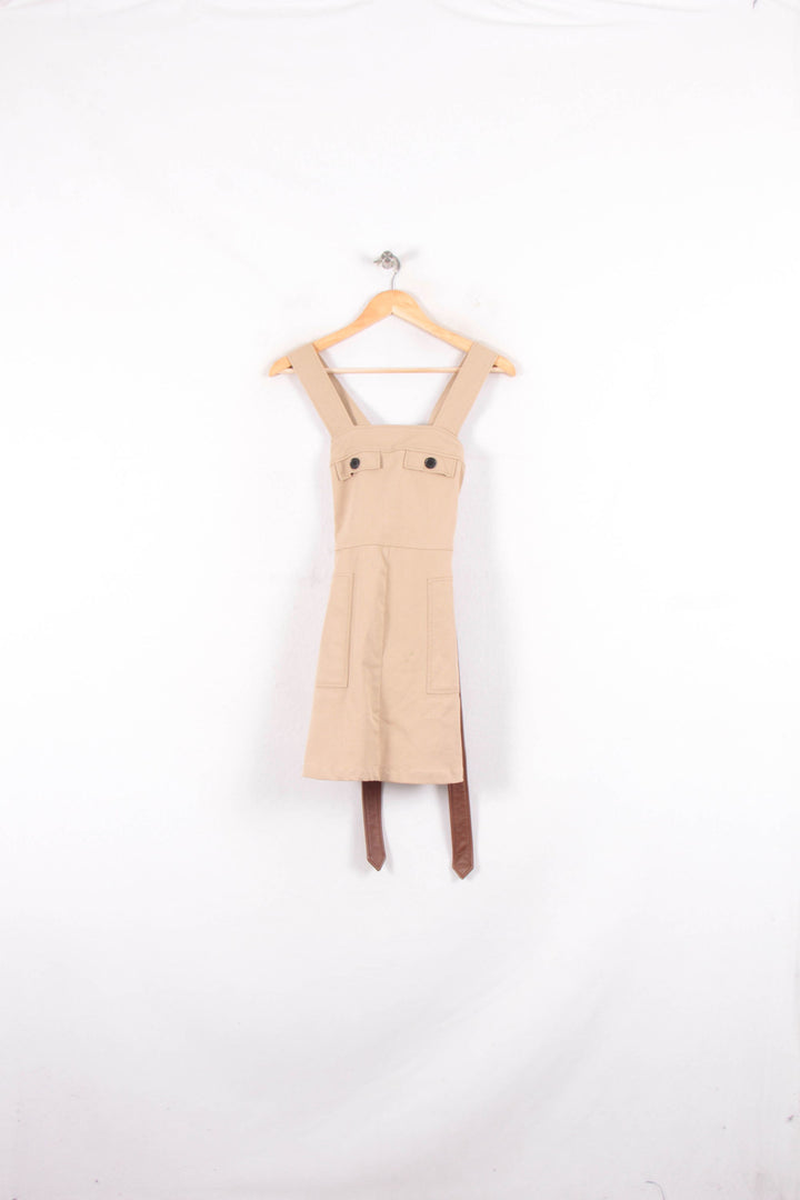 Robe Chasuble Beige et Marron - Taille S/36 de la marque Claudie Pierlot | PARAD62211 - Vendu par Paradigme - Image 2