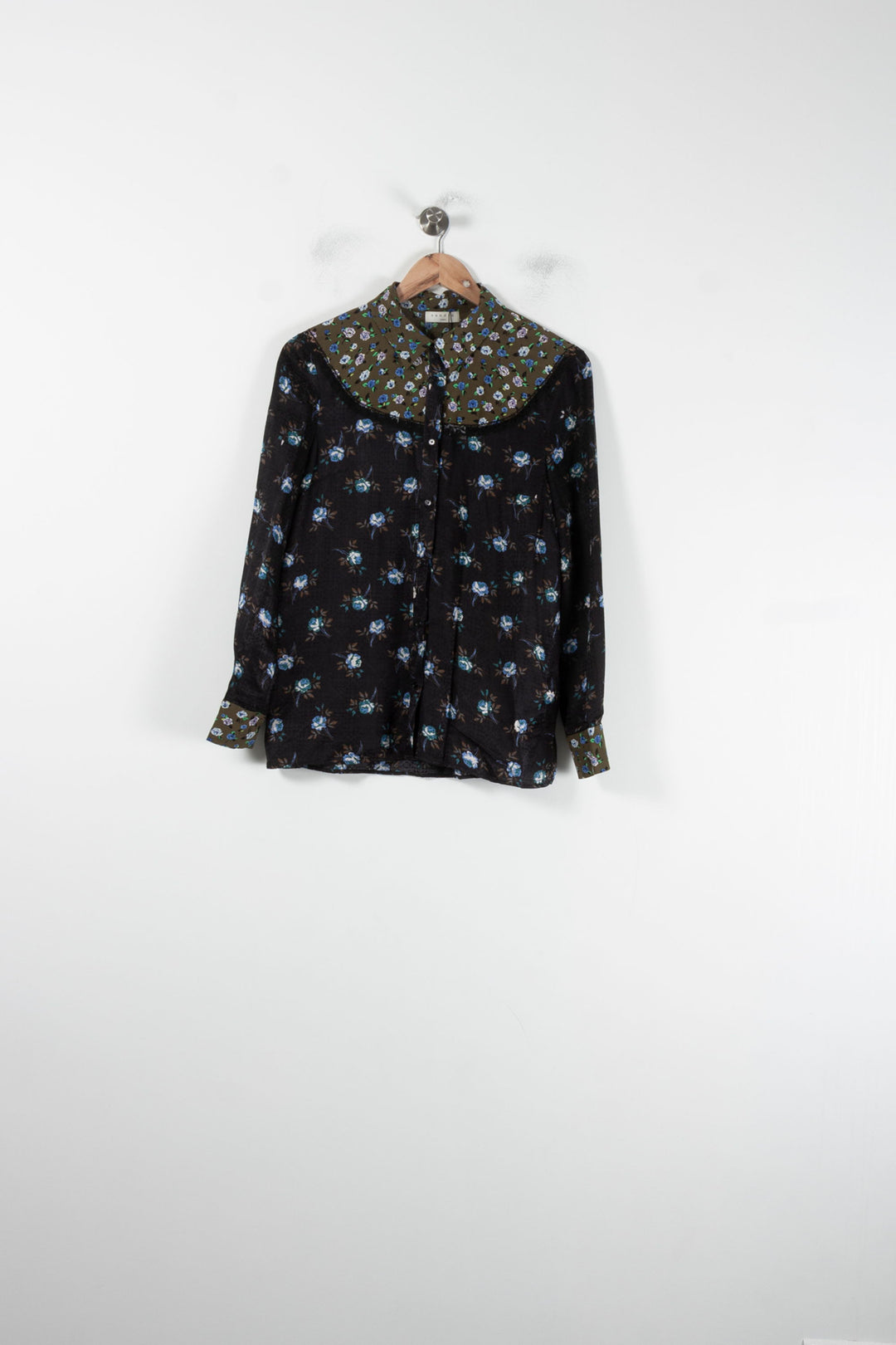 Chemise Noire et Verte - Taille M/38 de la marque Sandro | PARAD62218 - Vendu par Paradigme - Image 2