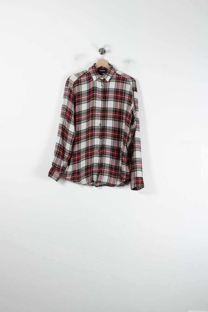 Chemise À Carreaux Bordeaux et Blanche - Taille S/36 de la marque The Kooples | PARAD62222 - Vendu par Paradigme - Image 2