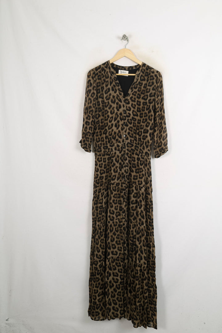 Robe Longue Marron et Noir - Taille XS/34 de la marque ba&sh | PARAD62223 - Vendu par Paradigme - Image 2
