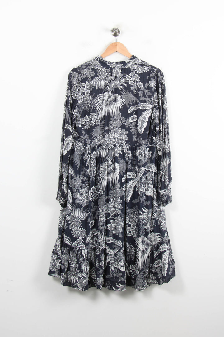 Robe Midi Grise et Blanche - Taille L/40 de la marque Caroll | PARAD62227 - Vendu par Paradigme - Image 4