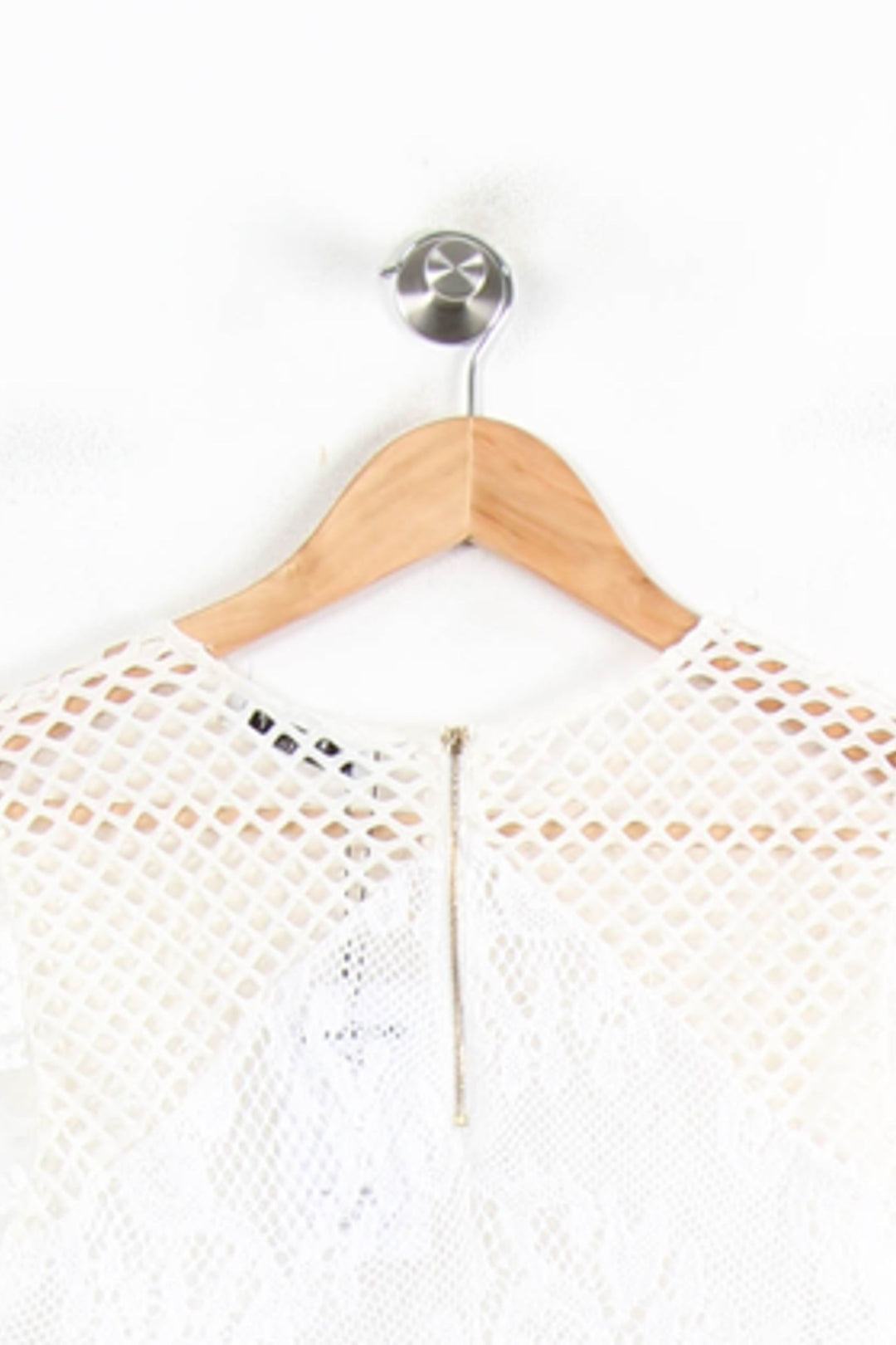 Blouse Dentelle Blanche - Taille M/38 de la marque Sandro | PARAD62229 - Vendu par Paradigme - Image 4
