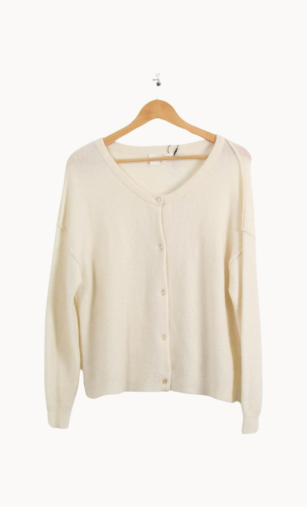 Cardigan Beige - Taille XS/34 de la marque American Vintage | PARAD62232 - Vendu par Paradigme - Image 2