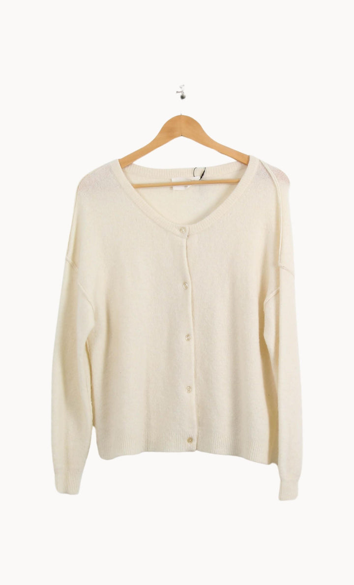 Cardigan Beige - Taille XS/34 de la marque American Vintage | PARAD62232 - Vendu par Paradigme - Image 2
