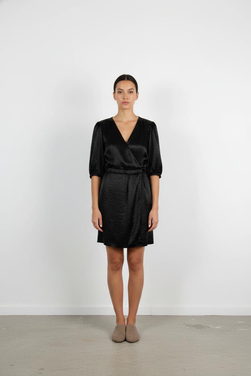 Robe Portefeuille Noire - Taille S/36