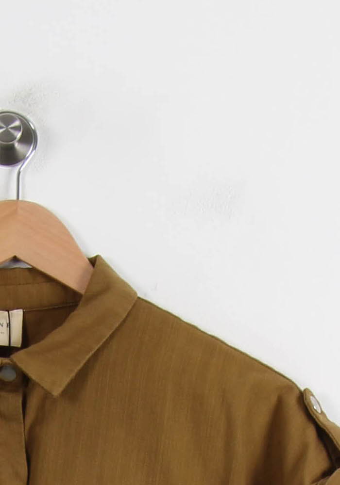 Robe Chemise Marron - Taille S/36 de la marque Sézane | PARAD62235 - Vendu par Paradigme - Image 3