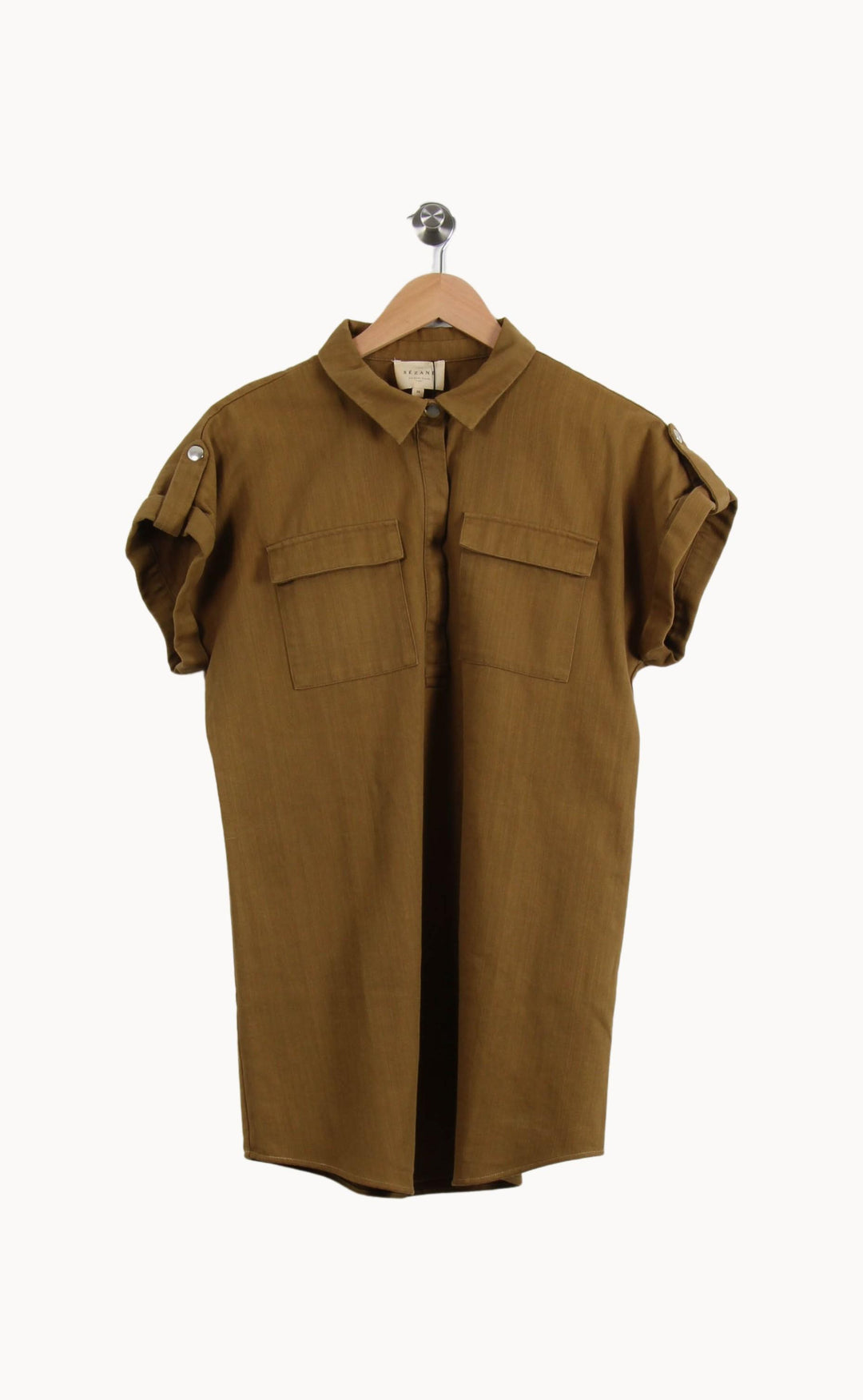 Robe Chemise Marron - Taille S/36 de la marque Sézane | PARAD62235 - Vendu par Paradigme - Image 2