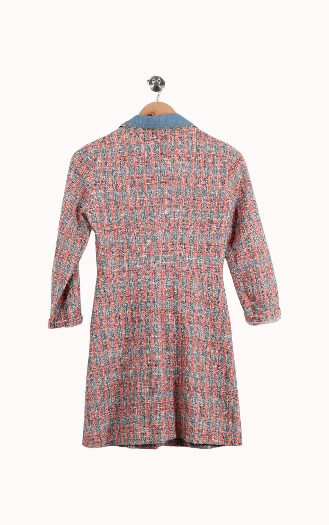 Robe Courte Grise et Rouge - Taille XS/34 de la marque Maje | PARAD62244 - Vendu par Paradigme - Image 4
