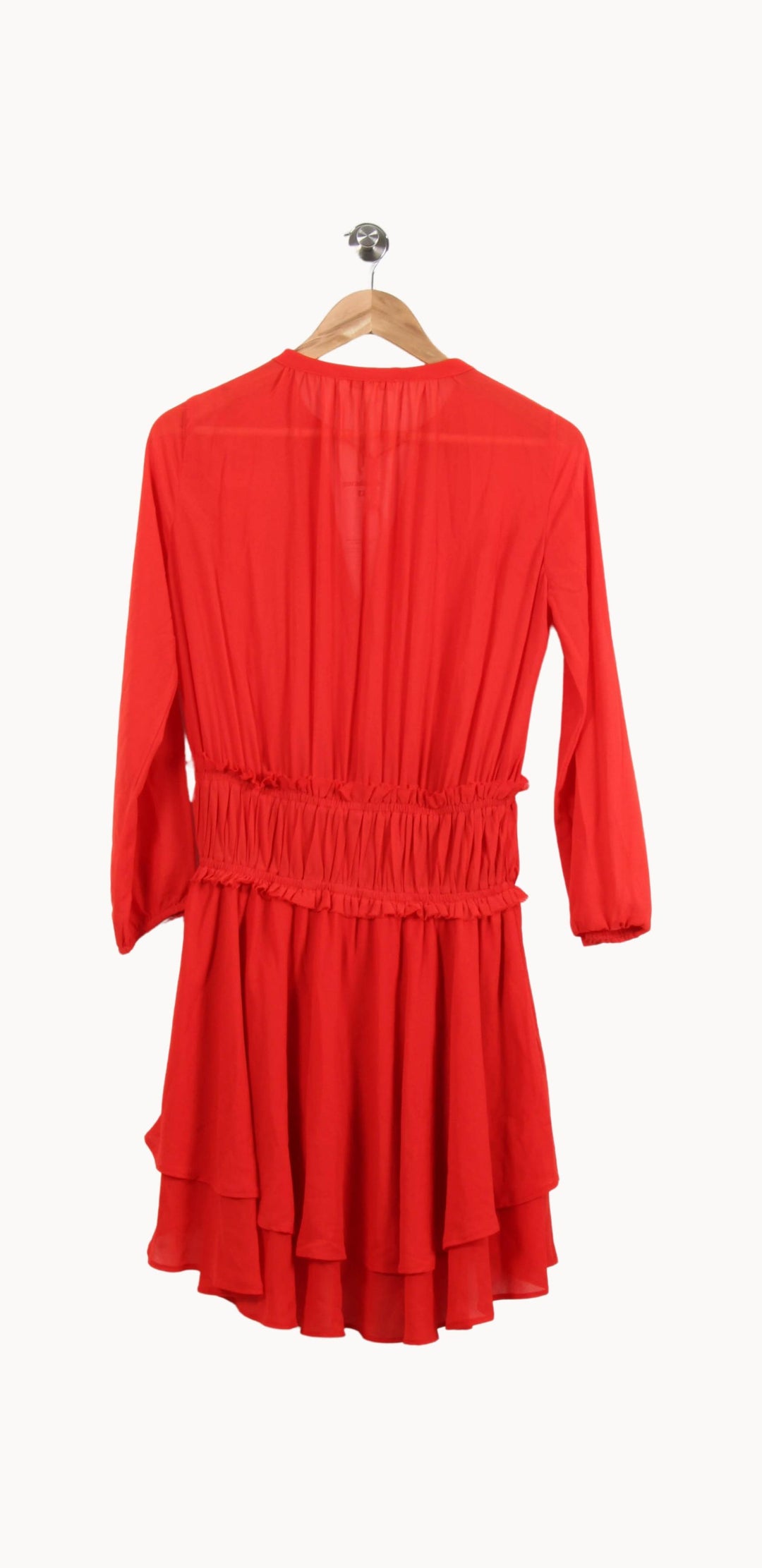 Robe Volantée Rouge - Taille S/36 de la marque Maje | PARAD62245 - Vendu par Paradigme - Image 4