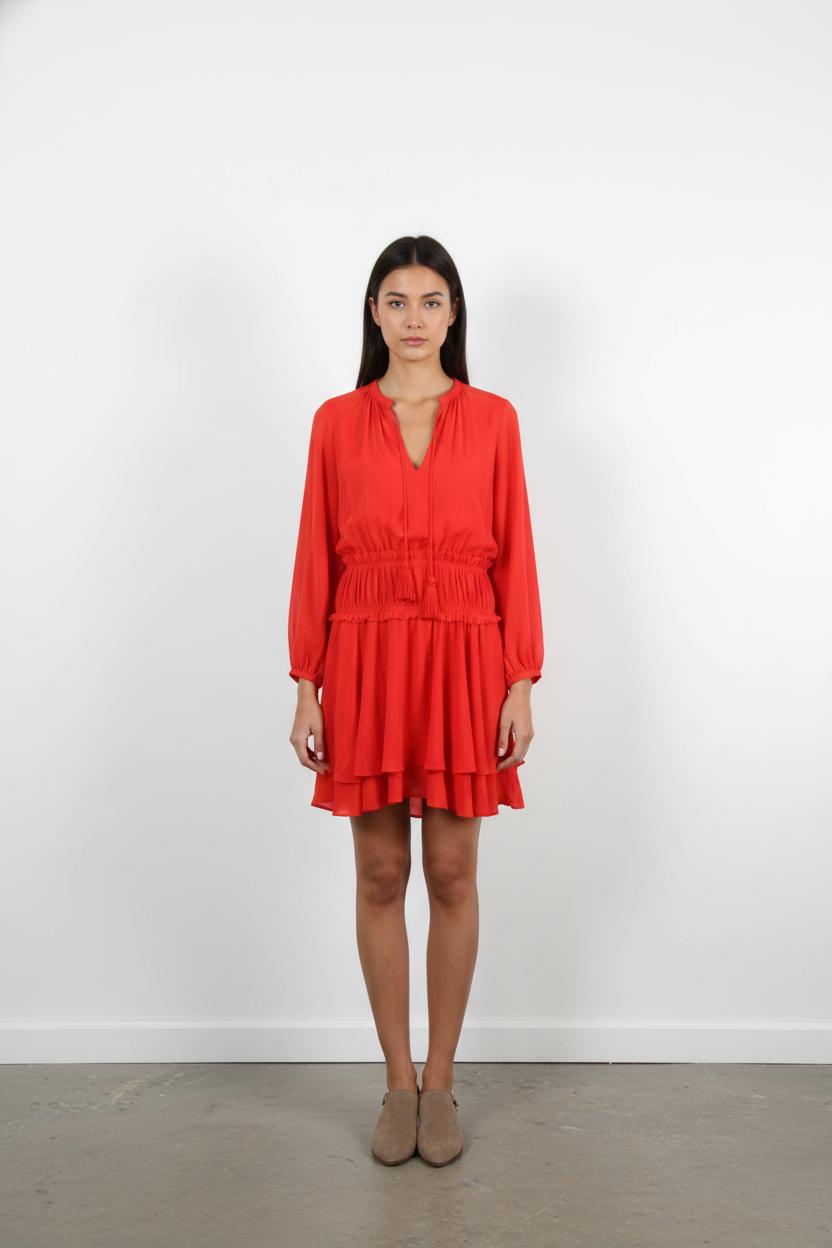 Robe Volantée Rouge - Taille S/36