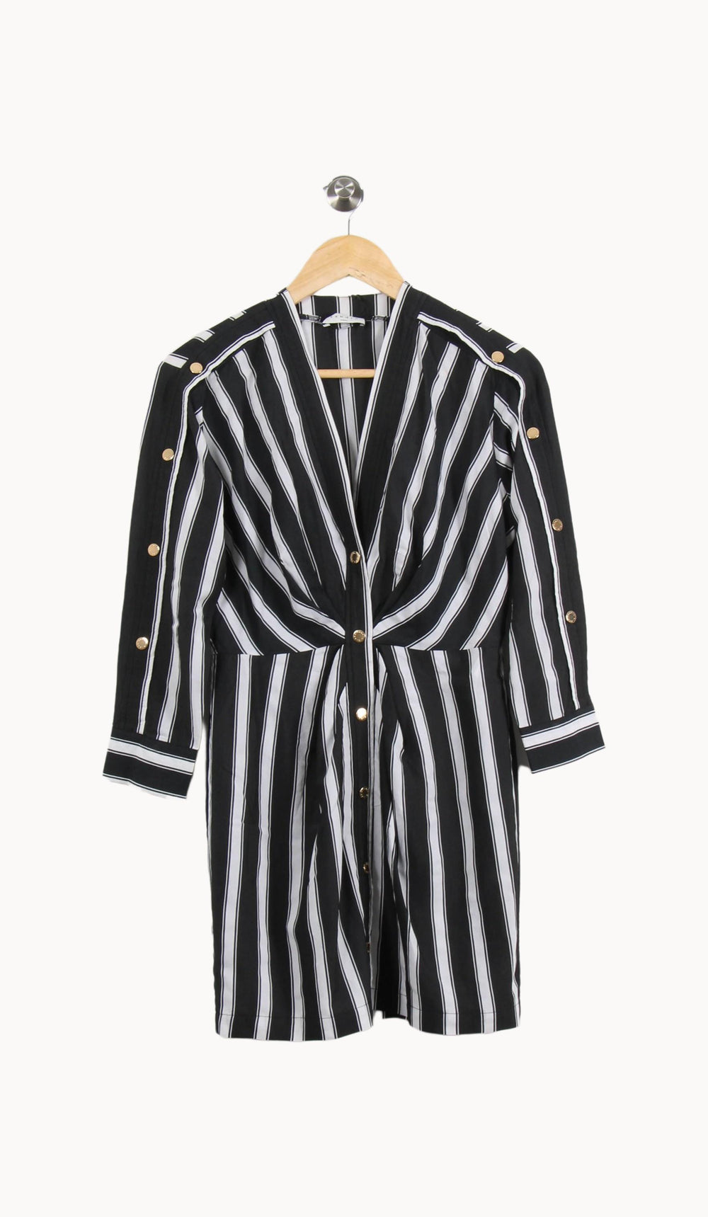 Robe Courte Noire et Blanche - Taille S/36 de la marque Sandro | PARAD62246 - Vendu par Paradigme - Image 2