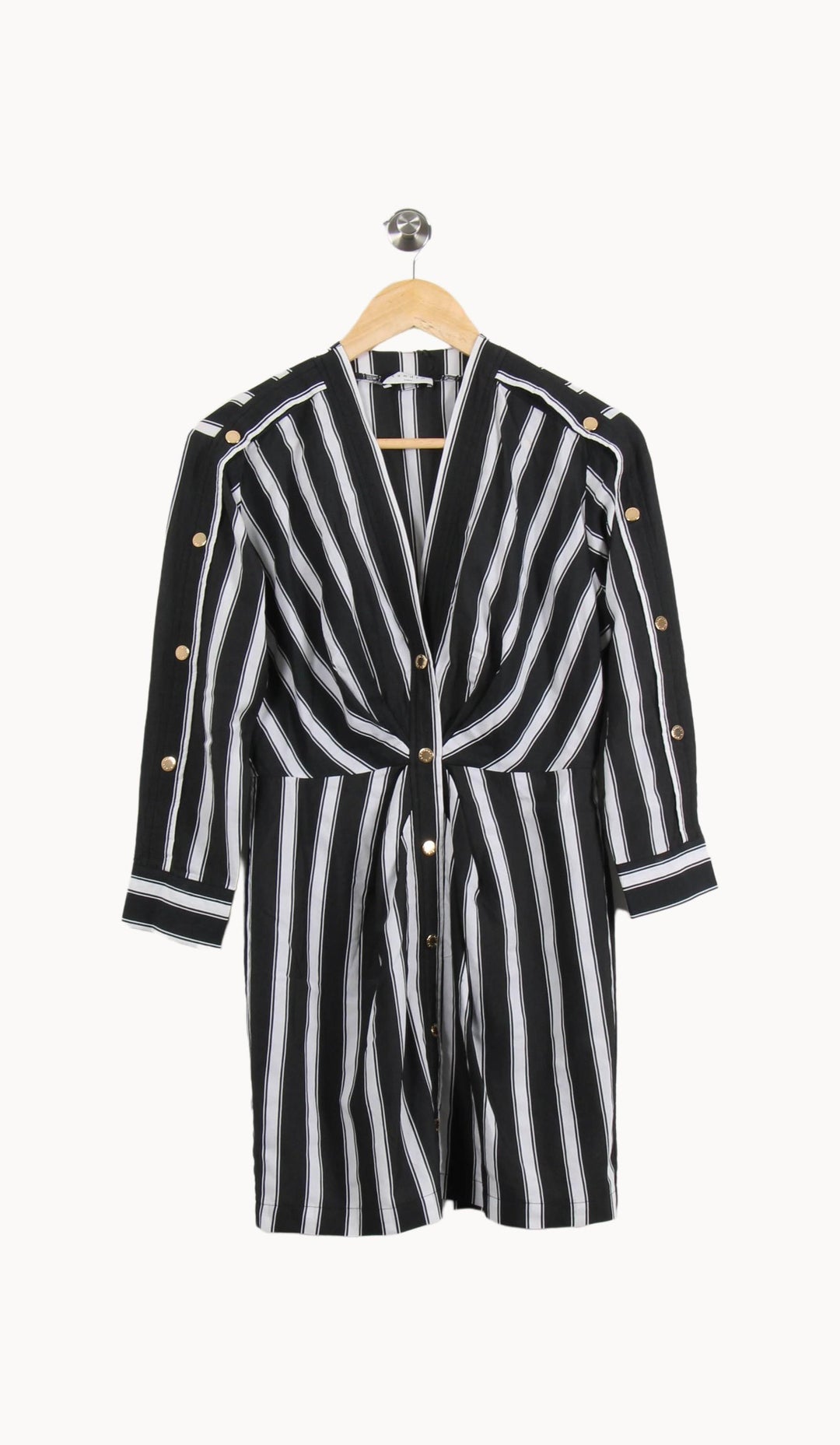 Robe Courte Noire et Blanche - Taille S/36 de la marque Sandro | PARAD62246 - Vendu par Paradigme - Image 2