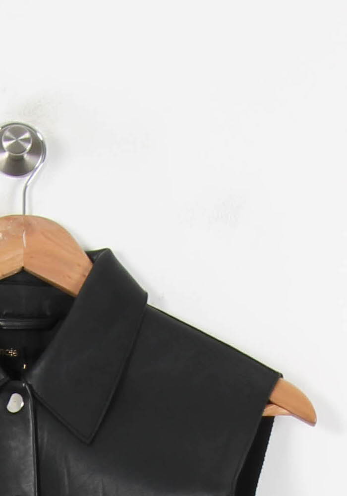 Robe Chemise Noire - Taille S/36 de la marque Maje | PARAD62257 - Vendu par Paradigme - Image 3