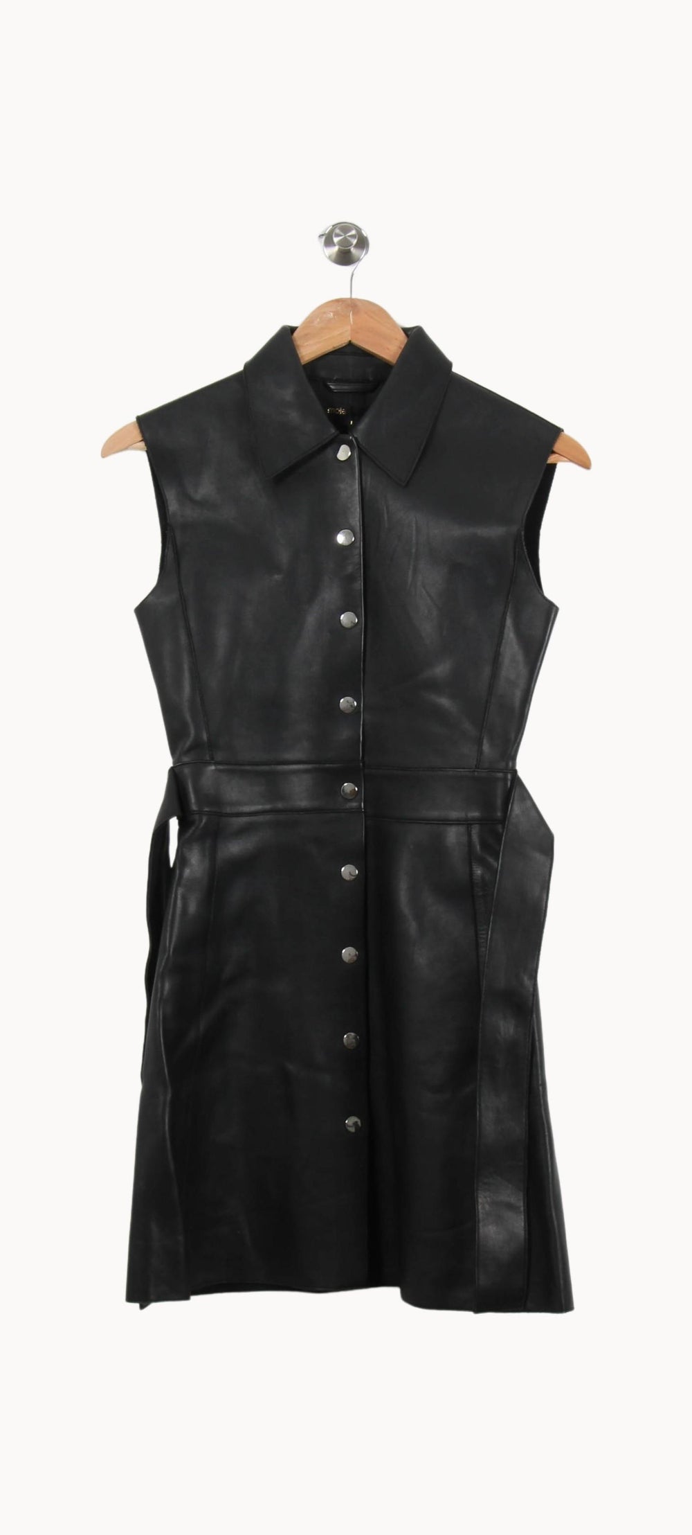Robe Chemise Noire - Taille S/36 de la marque Maje | PARAD62257 - Vendu par Paradigme - Image 2