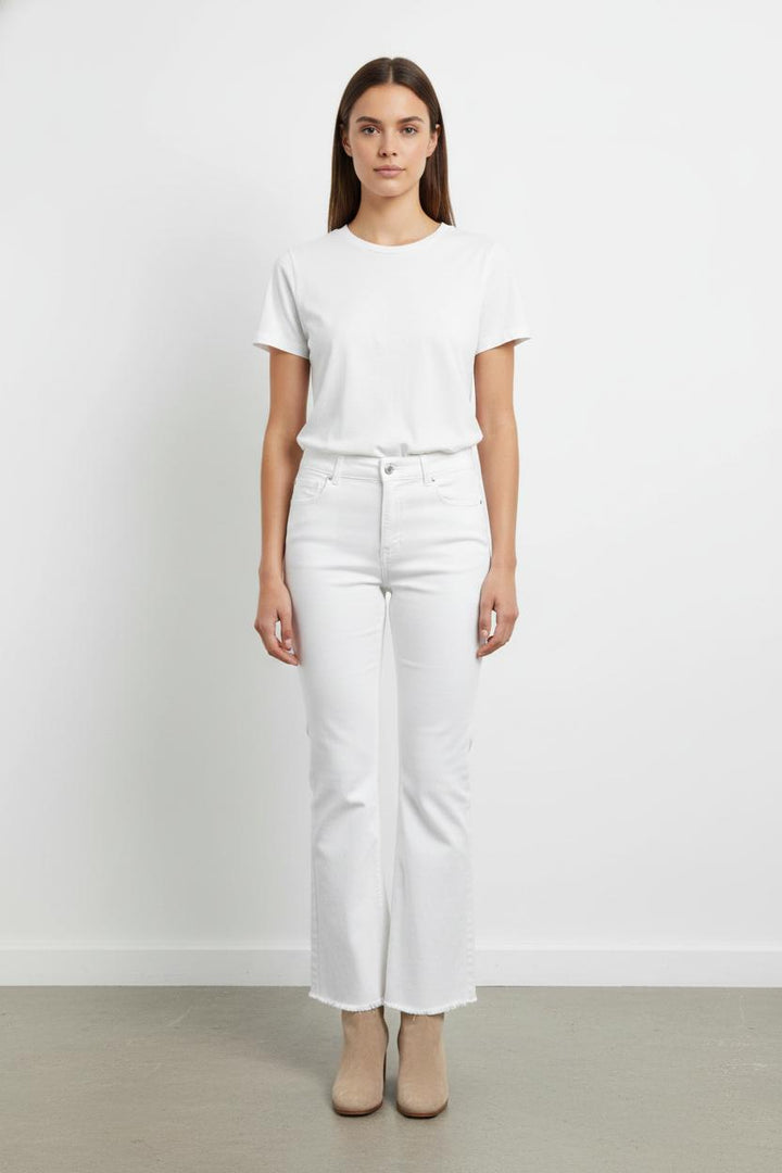 Jean Évasé Blanc - Taille S/36 de la marque IKKS | PARAD62258 - Vendu par Paradigme - Image 1