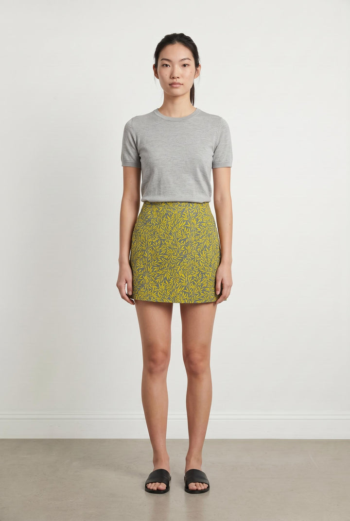 Jupe Courte Jaune et Grise - Taille M/38 de la marque Stella Forest | PARAD62261 - Vendu par Paradigme - Image 1