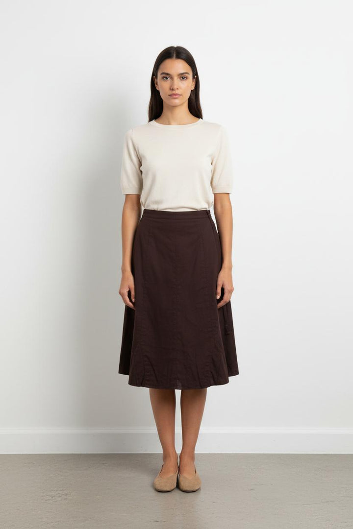 Jupe Évasée Marron - Taille L/40