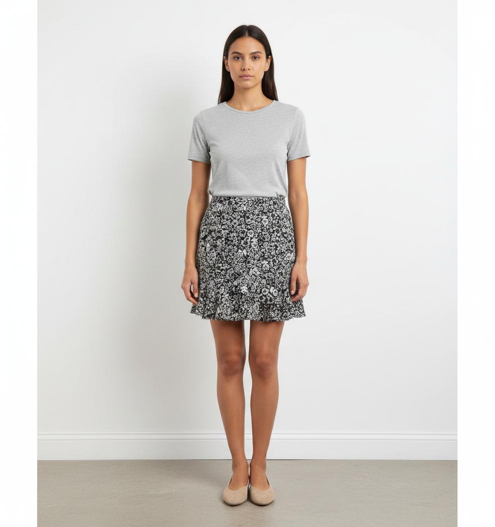 Jupe Courte Noire et Blanche - Taille L/40