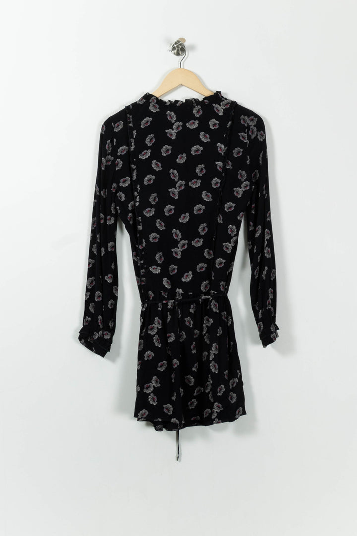 Robe Fleurie Noire et Blanche - Taille S/36 de la marque Bérénice | PARAD6231 - Vendu par Paradigme - Image 4