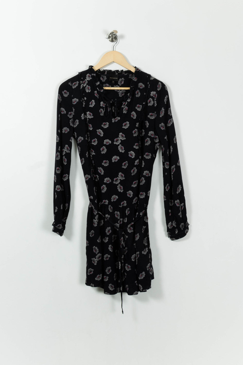 Robe Fleurie Noire et Blanche - Taille S/36 de la marque Bérénice | PARAD6231 - Vendu par Paradigme - Image 2