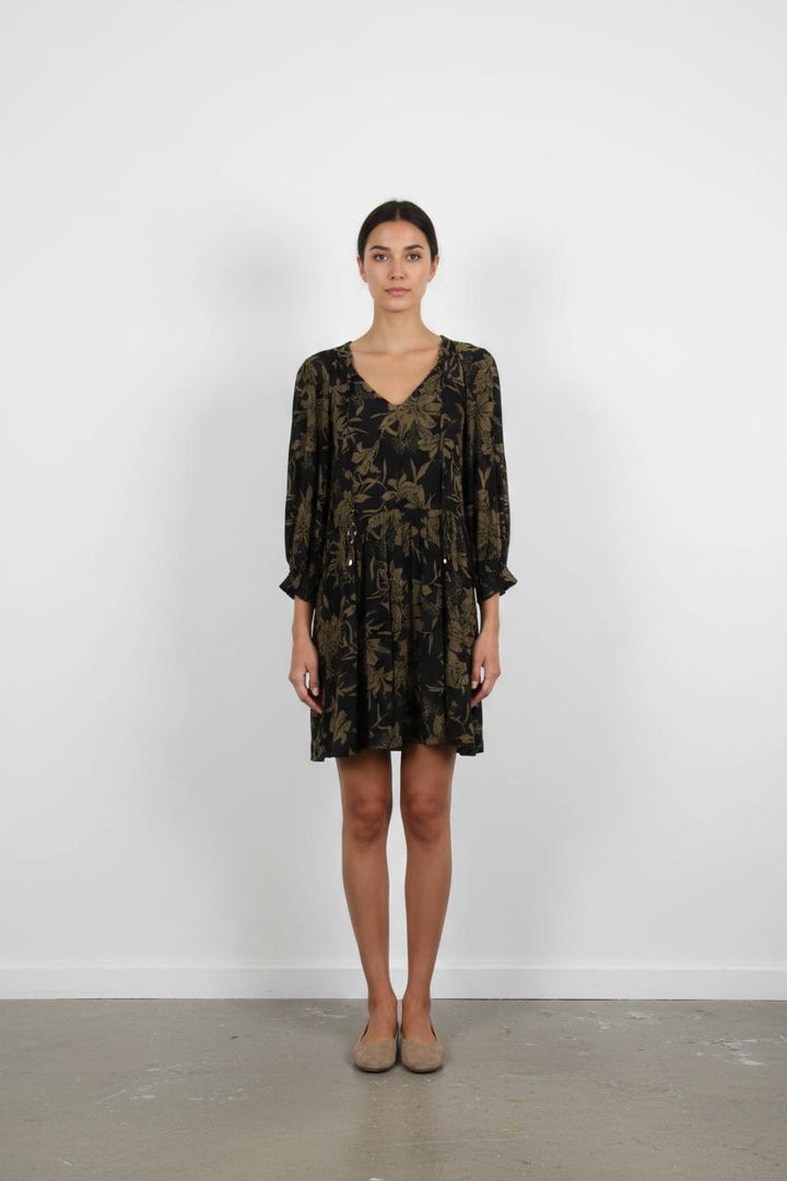 Robe Courte Noire et Kaki - Taille L/40