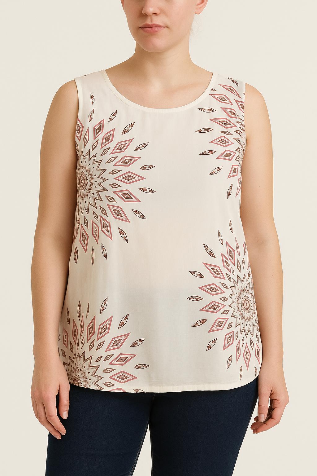 Blouse Beige et Rose - Taille XL/42 de la marque La Fée Maraboutée | PARAD62318 - Vendu par Paradigme - Image 1