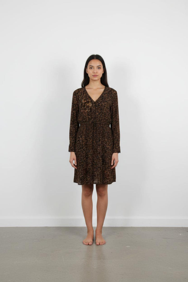 Robe Fleurie Noire et Jaune - Taille M/38