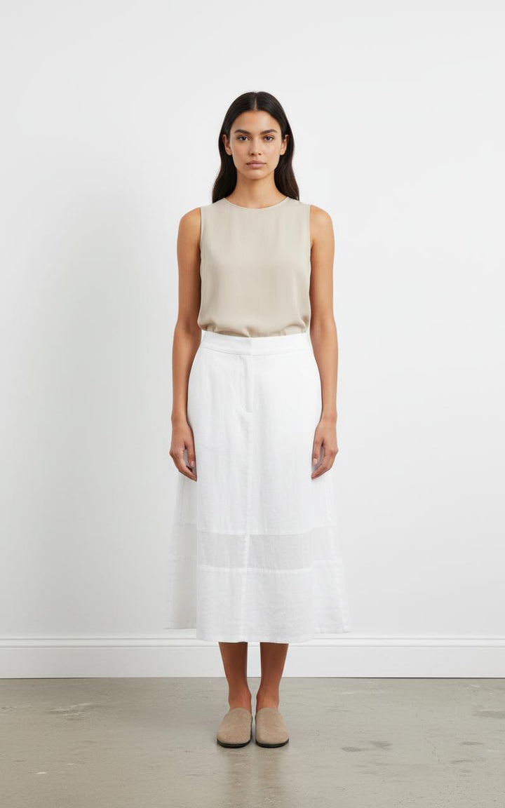 Jupe Midi Blanche - Taille M/38