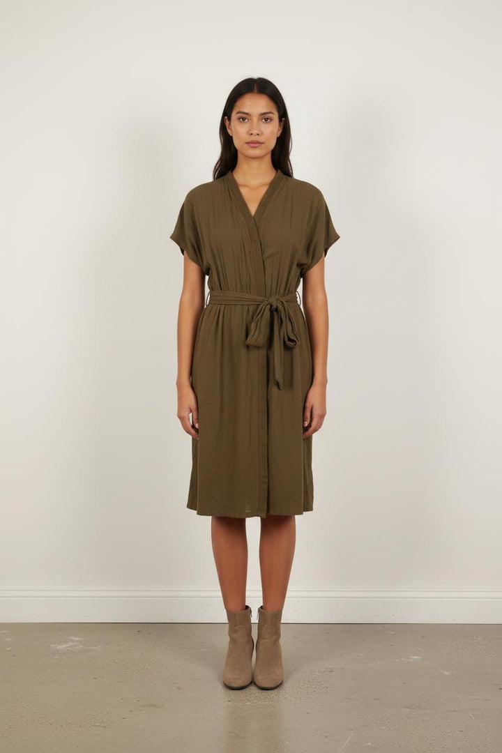 Robe Ceinturée Verte - Taille M/38