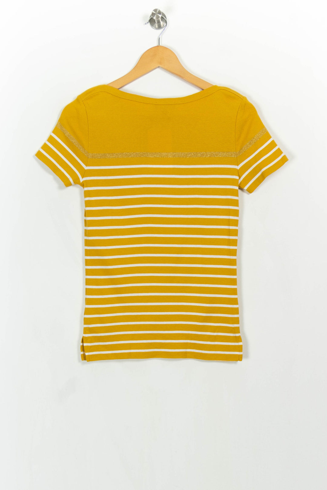 Tee-shirt Jaune et Blanc - Taille S/36 de la marque Caroll | PARAD62393 - Vendu par Paradigme - Image 4